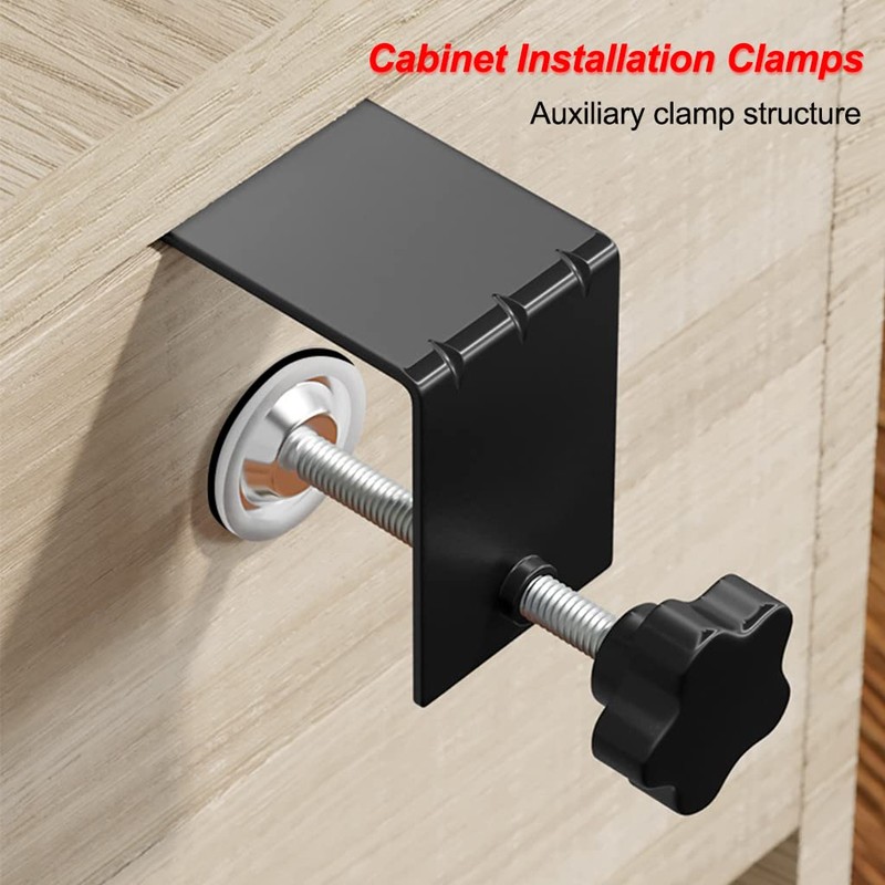 6 Pcs C Clamps, Drawer Front Installation Clamps, Cold-Rolled Steel