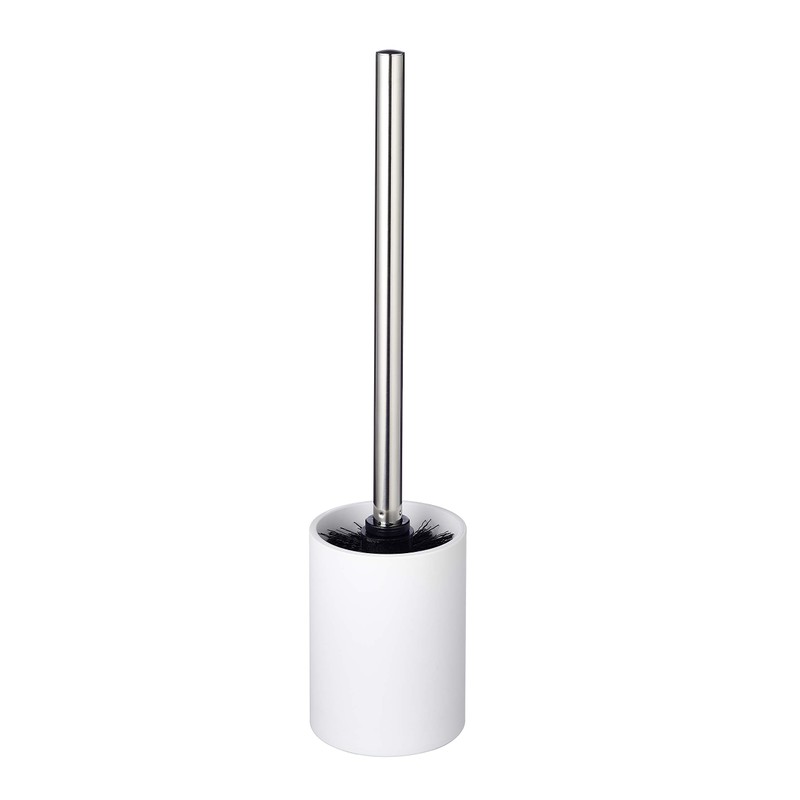 Ridder Touch Toilet Brush, Poly Resin, White, 8.5 x 8.5