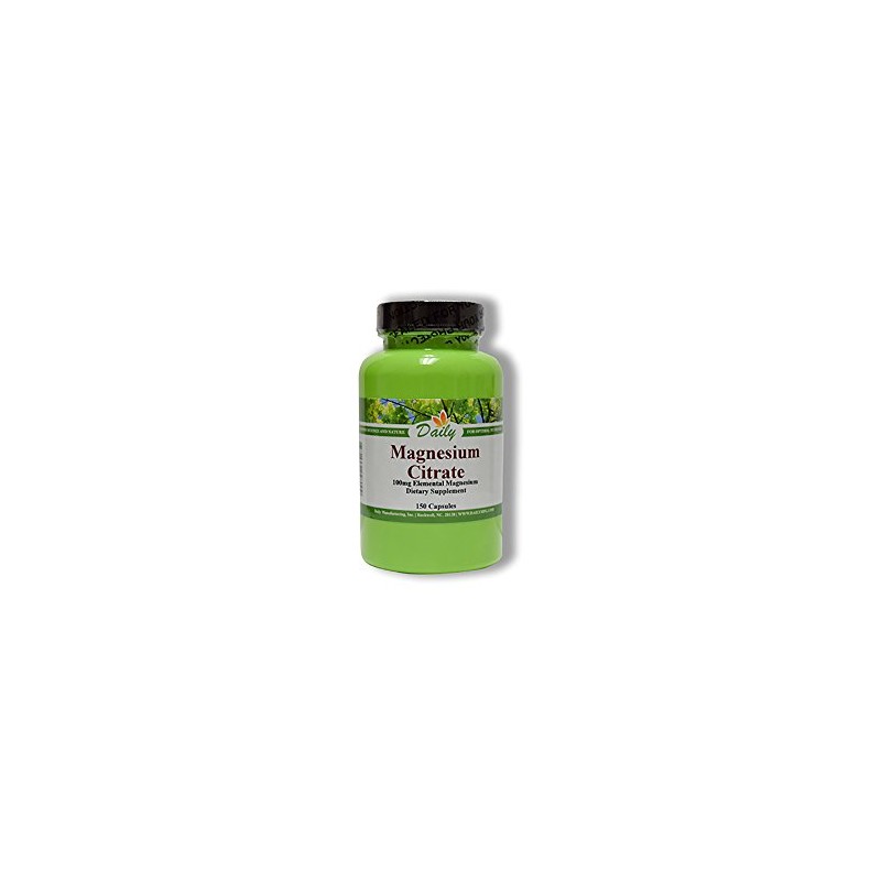 Daily Manufacturing Magnesium Citrate, 150 Vegetarian Capsules