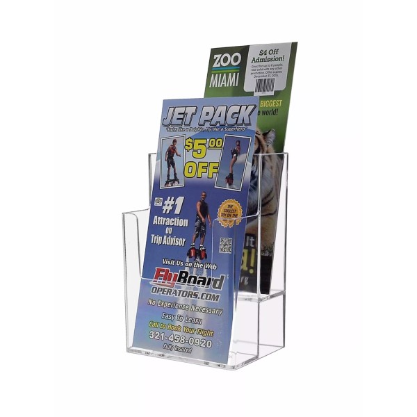 Marketing Holders 2 Pocket Tri Fold Rack 2 Tier 4”W