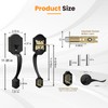 HOSOM Front Door Handle Set No Lock Exterior Door Handle