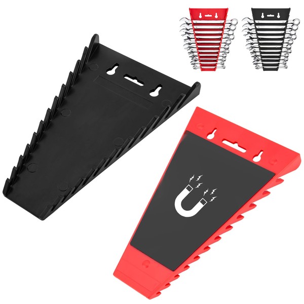 OCGIG 2Pack Magnetic Wrench Organizer Wrench Rack Tool trays for