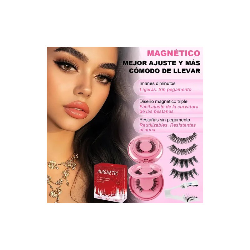 Kit De Pestañas Postizas Magnéticas Reutilizables 2 Pairs
