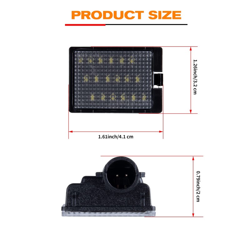 Gempro LED License Plate Lights Assembly for Dodge Durango 2014-2022