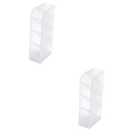 STOBOK 2pcs Four Grids Desktop Storage Boxes Stationery Case Makeup Organizer Socks Storage Pp Material