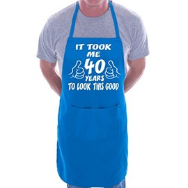Print4U 40th Birthday It Took 40 Years BBQ Cooking Funny Novelty Apron Blue