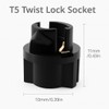 WLJH 10pcs T5 Twist Lock Socket 74 73 37 2721