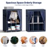 Design Portable Closet Wardrobe Clothes Rack Storage Organizer Shelf Black