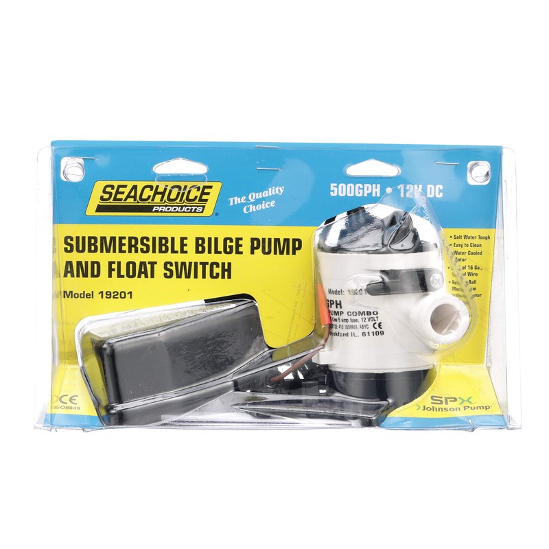 Seachoice Automatic Bilge Pump w/Float Switch, 500 GPH, 3/4 in.