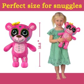 FLUFFAROO Sugar Skull Teddy Bear (Dreamland Pink)