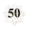 20 Napkins for 50th Birthday 33 x 33 cm White