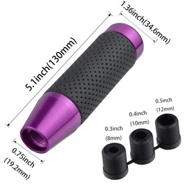 Padaodao Aluminum Alloy Gear Knob Shift Grip Handle Lever Stick Head for Most Manual Automatic Vehicles SUV Cars, Purple