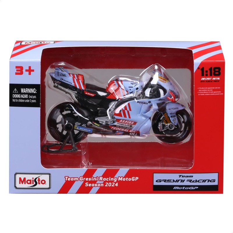 Maisto 36399#73 1/18 2024 Gracini Racing Ducati Desmosedice #73 Alex