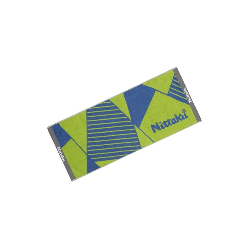 Nittaku NL-9289 Table Tennis Towel, Polygon Mid Towel, Light Green