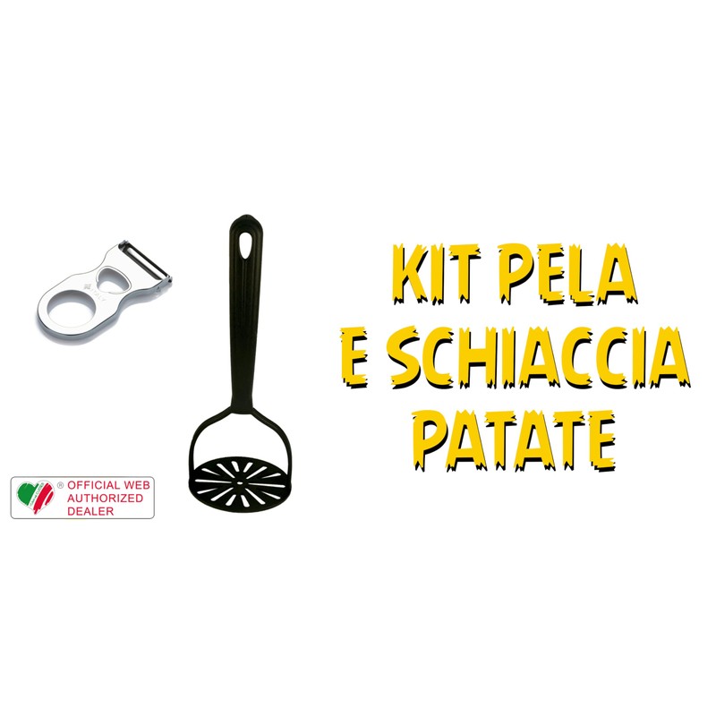 2 Piece Manual Potato Masher Plastic Pestle and Potato Peeler