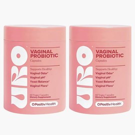 2 pcs URO Women's Probiotic Supplement - pH Balance Support with Prebiotics & Lactobacillus 60 Capsules (Single Pack) - 100g, 100ml, Healthcare, Edible:_2 pcs