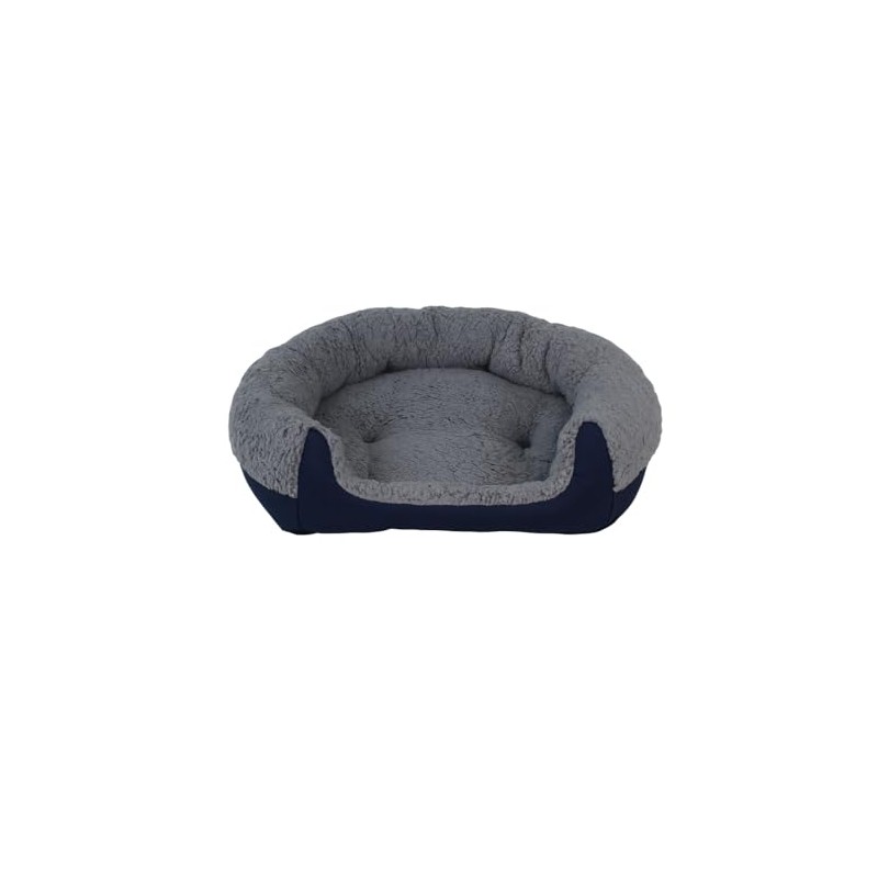 Cama para Perro con Forro acolchonado (Small, Azul)