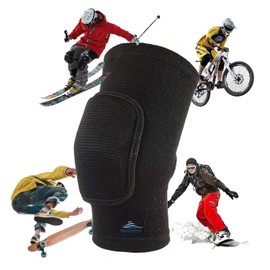 SkatingSpirit - Rodilleras suaves (1 par) para bailar, patinaje artístico, gimnasia, juvenil, adultos, antideslizante, antideslizante, curvado, acolchado, rodillera abierta (L)