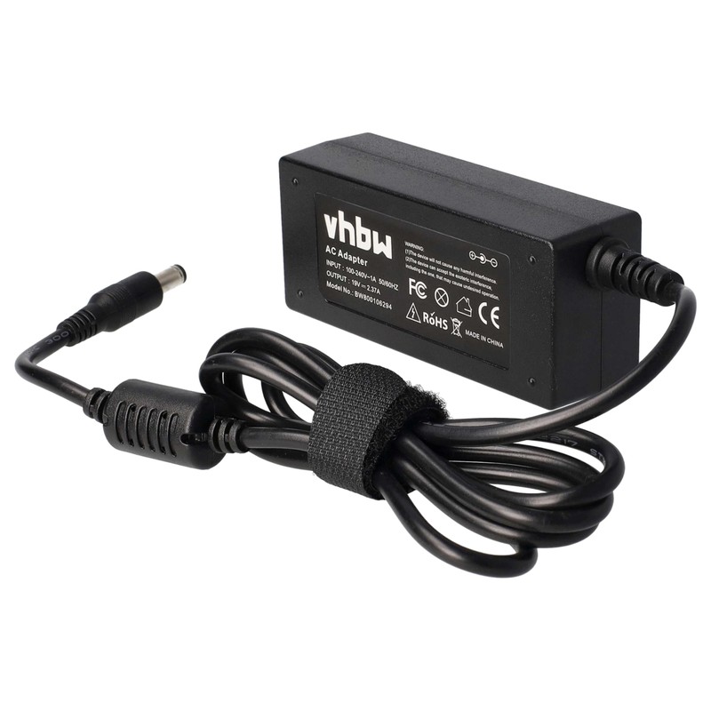 vhbw 220V Notebook Laptop Power Supply, Charging Cable Compatible with