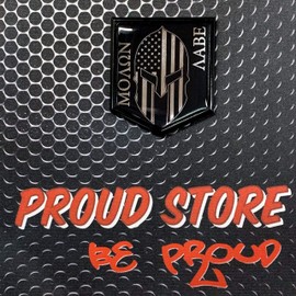 Proud Store Online Molon Labe Domed Black Emblem Metallic 3D Sticker 2"x 2.25" Come and Take It