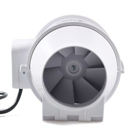 MuChaIOAK 4 Inch Inline Duct Fan Ventilation, High Power Quiet Extraction Fan, 2600rpm 36w Mixed Flow Ventilation System White, Exhaust Blower for Study Kitchen Office Meeting Room etc