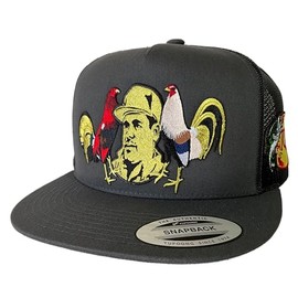 DOS GALLOS Y EL Chapo CON TQM AL LADO HAT Dark GREA Black MESH