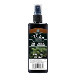 Tink's Pine Power Cover Natural Odor Eliminator and Human Scent Blocker, Easy Application for Hunting Gear, Clothes, or Boots, 4 Oz Spray Bottle,