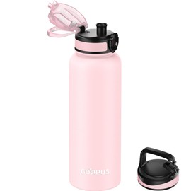 GOPPUS 1.2 Litre Stainless Steel Vacuum Flask, 1200ML/40OZ, Double Wall, Leakproof, Keeps Hot/Cold for 24/12 Hours, Adult, 9x29 cm, 1200 cm³, Thermos