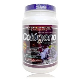 Suplemento en polvo Fer & Greco Colágeno Hidrolizado sabor uva en pote de 1.1kg