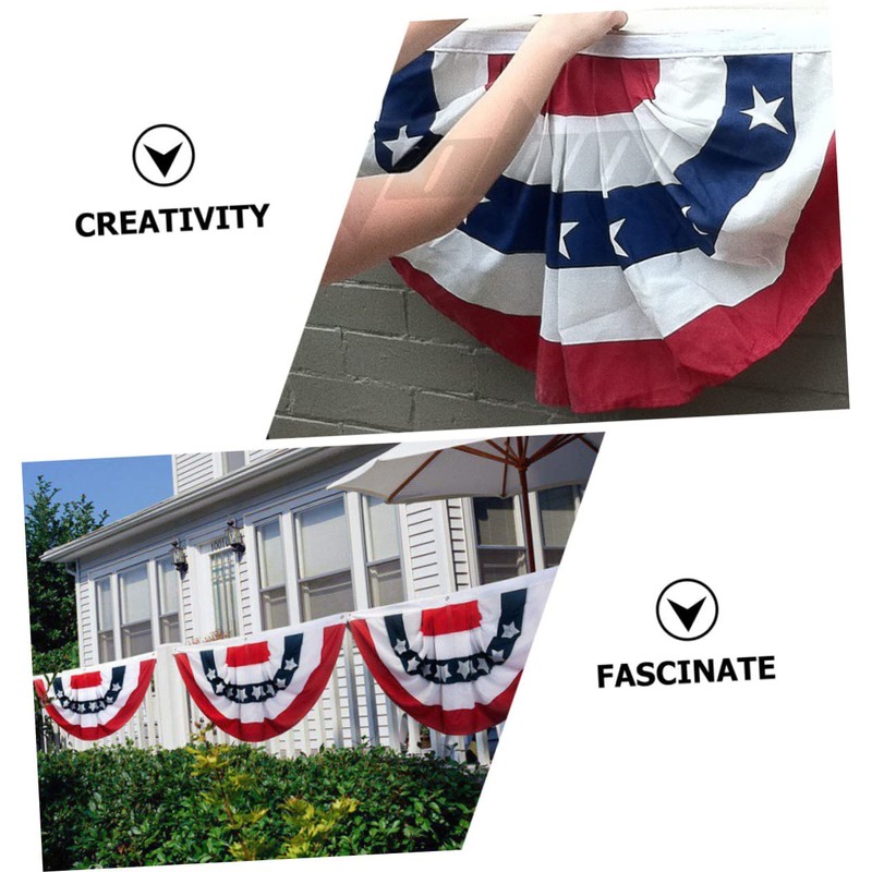 ORFOFE 5pcs Usa Flag Banner Patriotic Bunting Flags 45 *