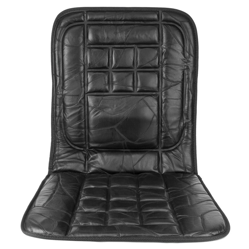 TekBox 2 x ORTHOPAEDIC LEATHER CAR FRONT SEAT PAIR COVERS