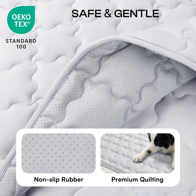 Luciphia Premium Dog Cooling Mat Non-Slip Q-MAX>0.5 Self-Cooling Pad for