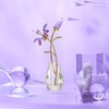 Vase with Crystal Lily Flowers - Purple Coating Crystal Collection