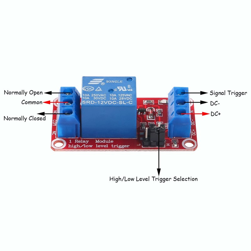 DIANN 12pcs DC 12V Relay Module 1 Channel Relay Board