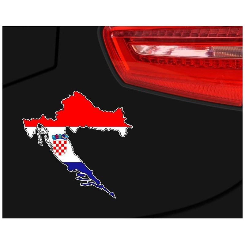 Croatia Car Sticker Sticker In National Colours