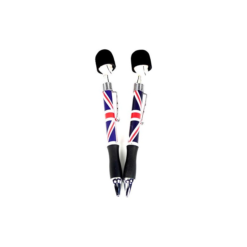 Soldier Head Pens - Set of 2 Union Jack Metal