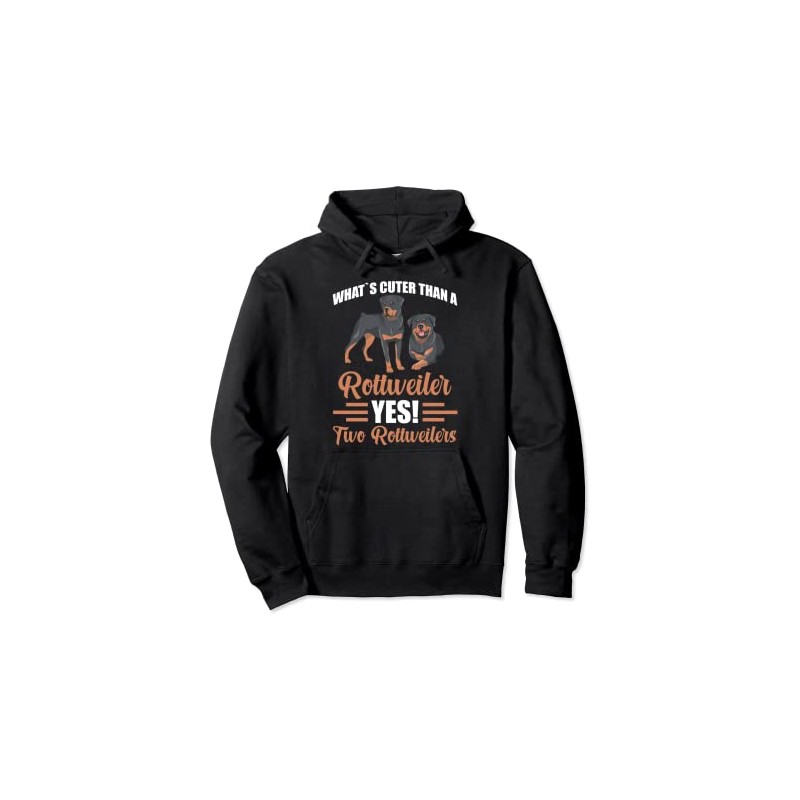 Two Rottweilers Pullover Hoodie