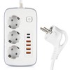 GOEDCH Multiple Socket with USB C: Distribution Socket 3 Way