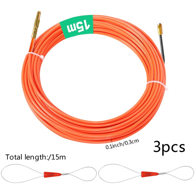 CONNECTION Fish Tape Cable Puller Long 15M Width 3mm Cable