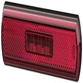 HELLA 2PS 013 303-001 Side Marker Light - Shapeline Tech - LED - 12/24V - Glued - Lens Colour: Red - Cable: 500mm - left/right