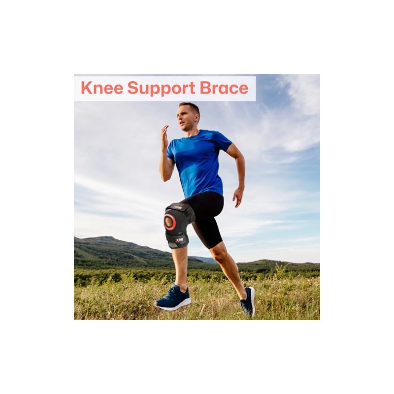 XN8 Hinged Knee Support Brace Adjustable Open Patella Anti-Slip Breathable