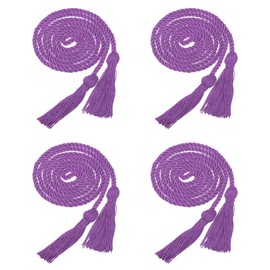 sourcing map 2025 Tassel Graduation, 67 Inch Long Honor Braided Graduation Cord, Elegant 2025 Tassels Charm for Graduation Accessories(Purple, Pack of 4)