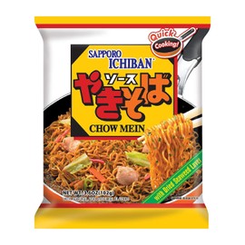 [SAPPORO ICHIBAN] Yakisoba, No.1 Tasting Instant Japanese Fried Noodles, Delicious Chow Mein (3.6 Oz. x 24 packs) | 24 Pack Case