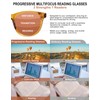 OuShiun Photochromic Progressive Multifocus Reading Glasses No Line Multifocal Reader