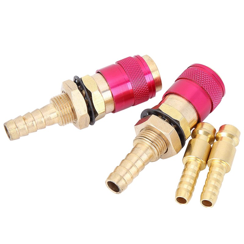 2 pieces 8 mm water-cooled and gas adapter, quick hose
