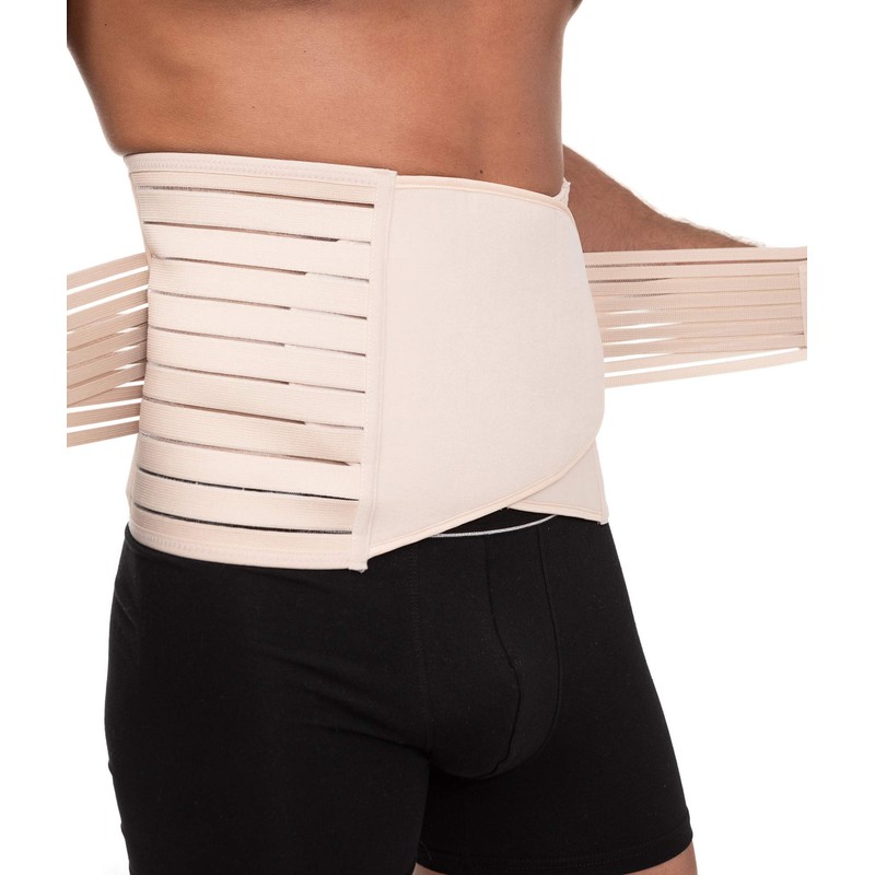 Channo Men's Women's Double Fit Strong Back Belt, Beige (vison).