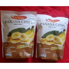 Mixed Nuts Inc. 2 PACK PREMIUM ORCHARD BANANA CHIPS DRIED & CRISPY (16 OZ EACH)