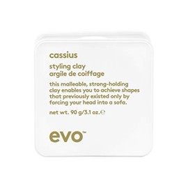 Evo cassius styling clay 90 g I hair wax, wax for all hair types, thick and coarse hair, for strong hold, gives volume and flexible hold, vegan, without sulphates