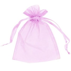 50 Organza Bags Wedding Favours Party Jewellery Pouches Mesh Drawstring Gift Wrap (5cm x 7cm, Dusky Pink)