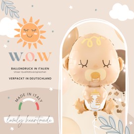 balloa Palloncino XXL per bambini con ciuccio, palloncino a elio per nascita, regalo per baby shower, palloncini per bambini, decorazione per feste e bambini, 57 cm